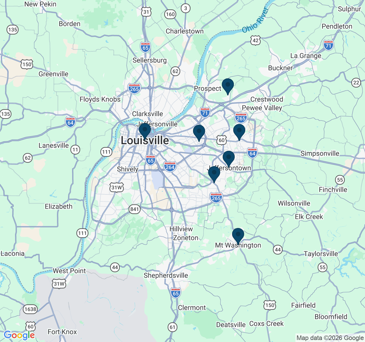Louisville ProWash coverage map